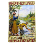 Buy And They Lived Happily Ever After Fishing Tin Sign Australia