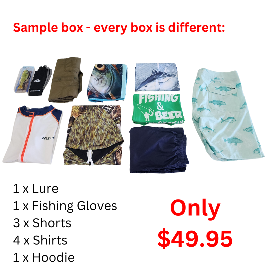 10 Piece Mystery Box Guts Fishing Apparel