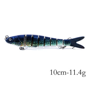 Realist swimming lure. Green, 10 centimetres long and weighs 11.4 grams. Two treble hooks on the underneath. 