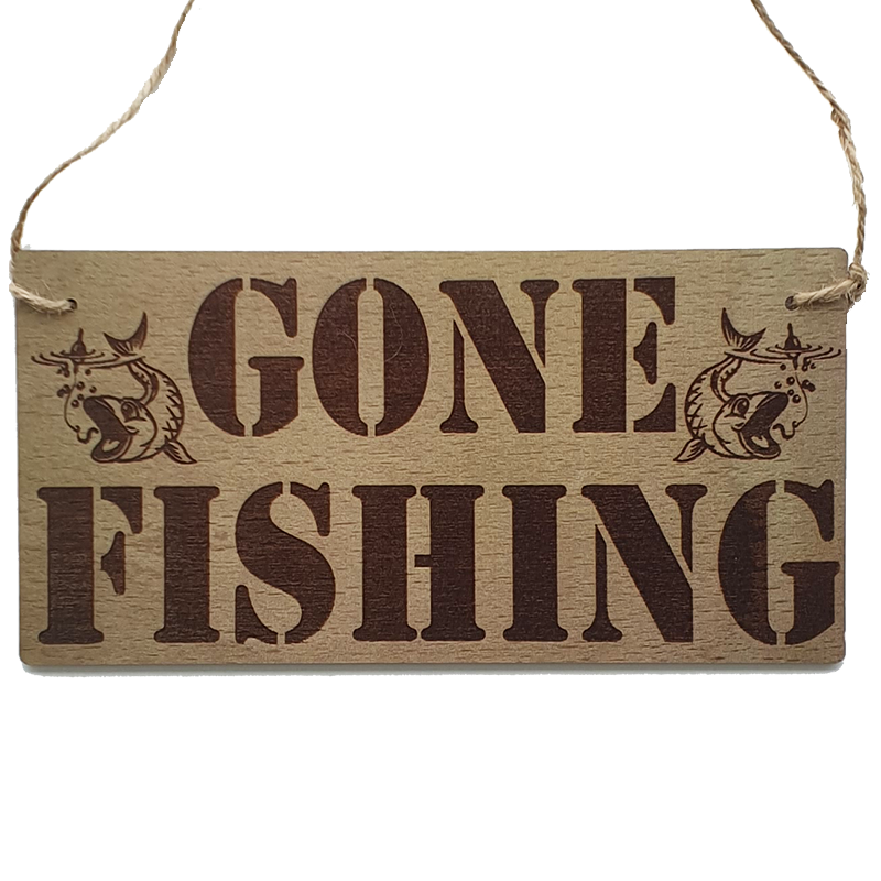 Gone Fishing Door Hang