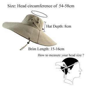 Guts Fishing Apparel  Hat 16cm Super Wide Brim Sun Hat