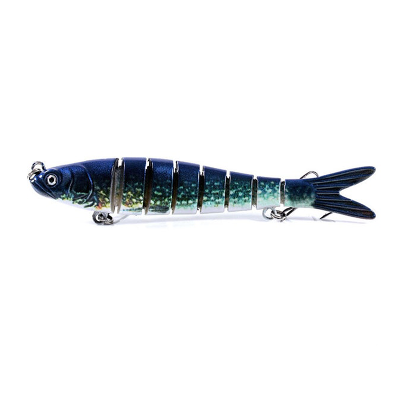 Green fishing lure. Hard bait swimming lure. 10 cm long.