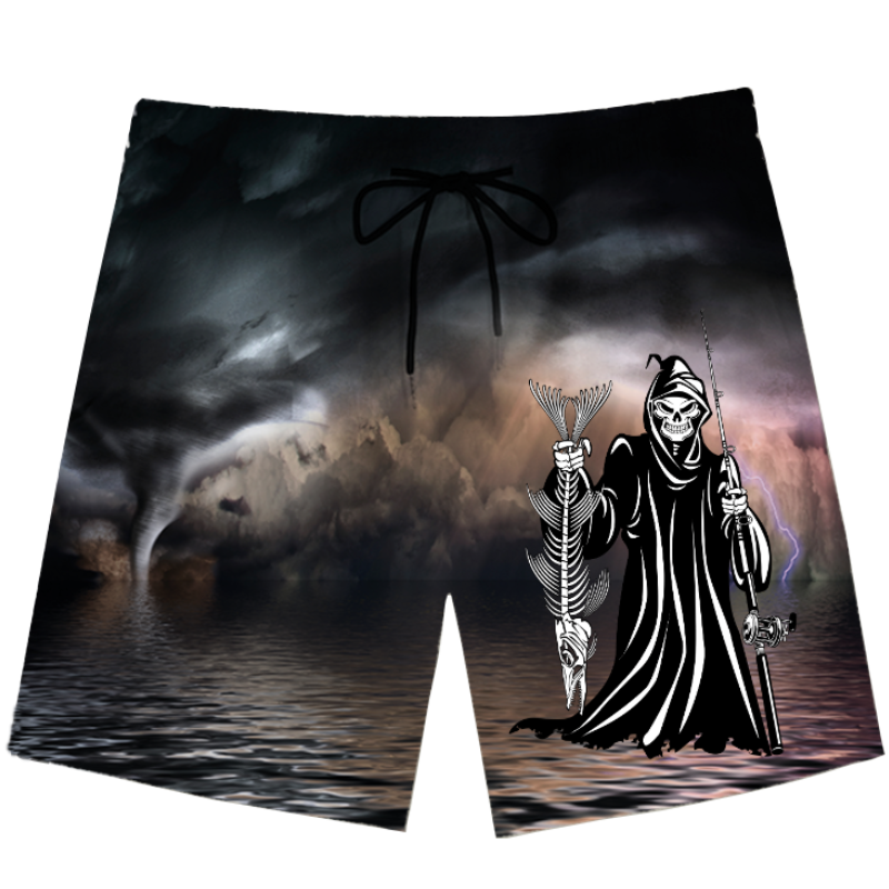 The fish reaper fishing shorts designed Guts Fishing Apparel.