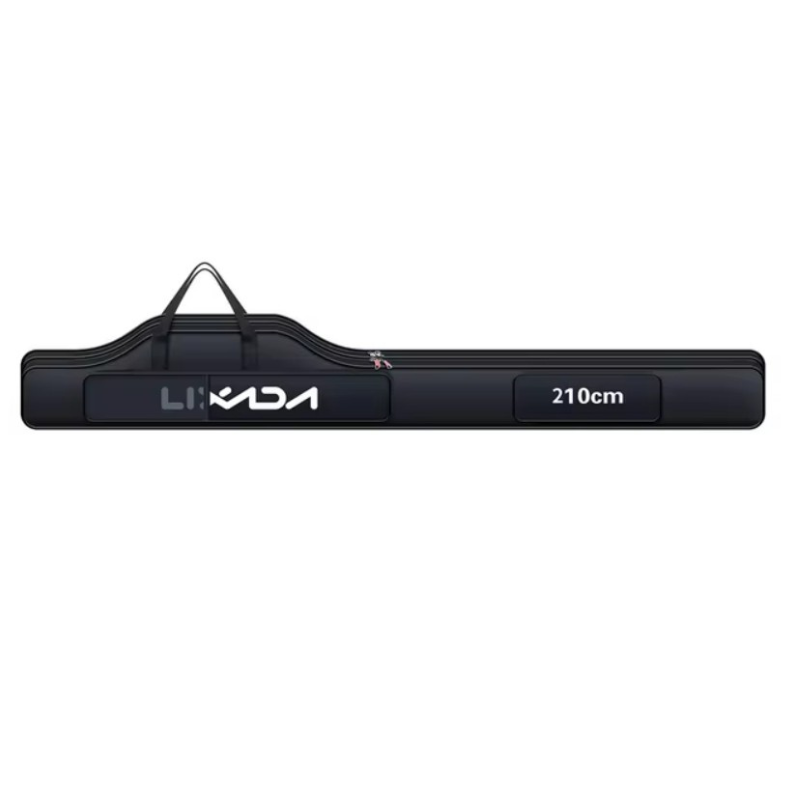 Long black fishing rod bag with 'LIXADA' branding and measurement '210cm' on a white background.