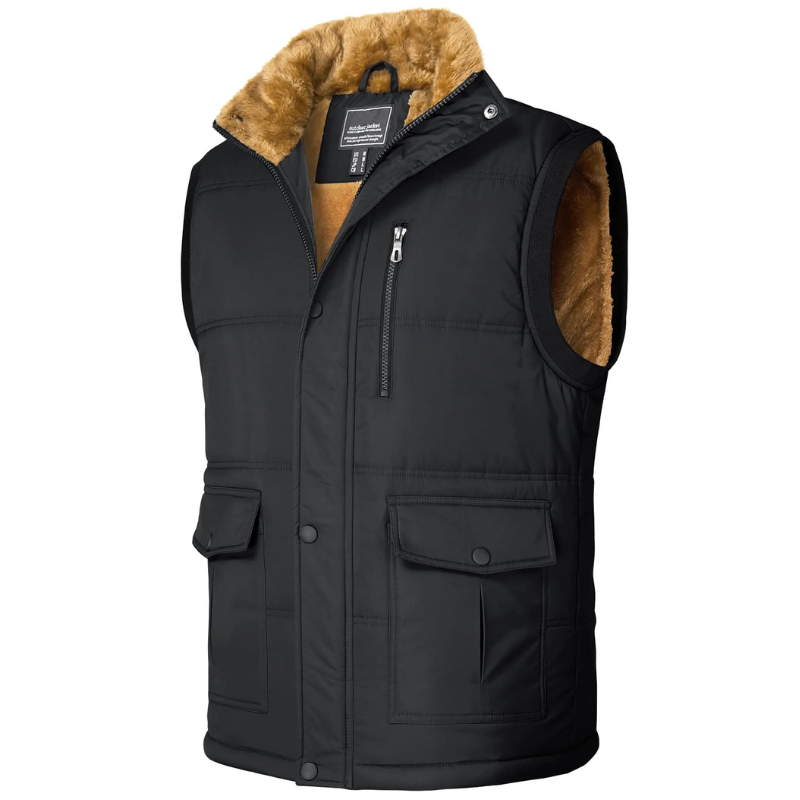 Men s Thick Fleece Lined Vest Winter Vest Guts Fishing Apparel