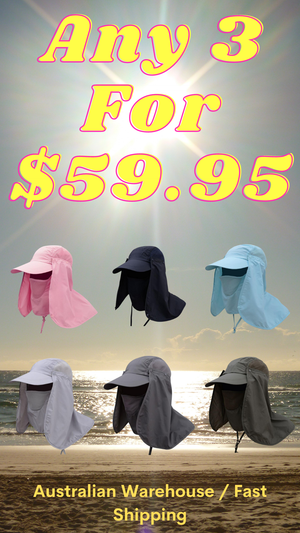 Buy UV Protection Cap - Unisex, 6 Colour Options Australia