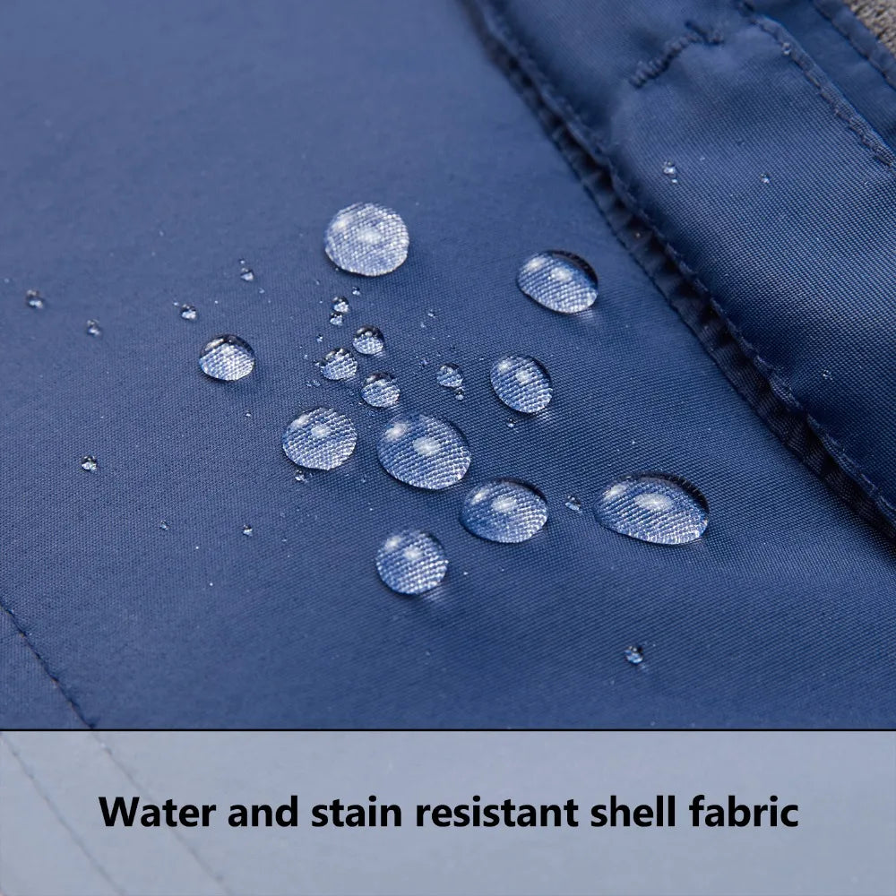Water droplets on water-resistant fishing hat.