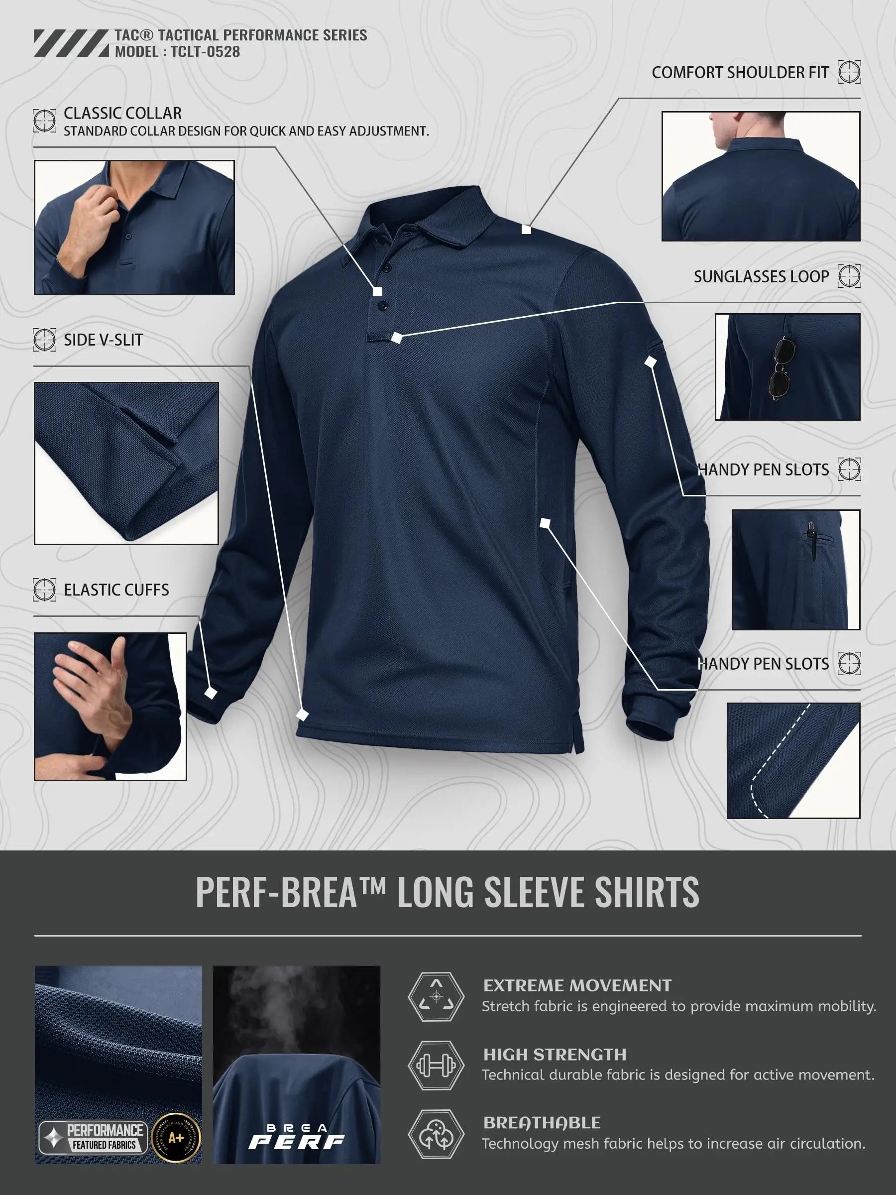 Product feature for the Rapid Dry Hiking Shirt.