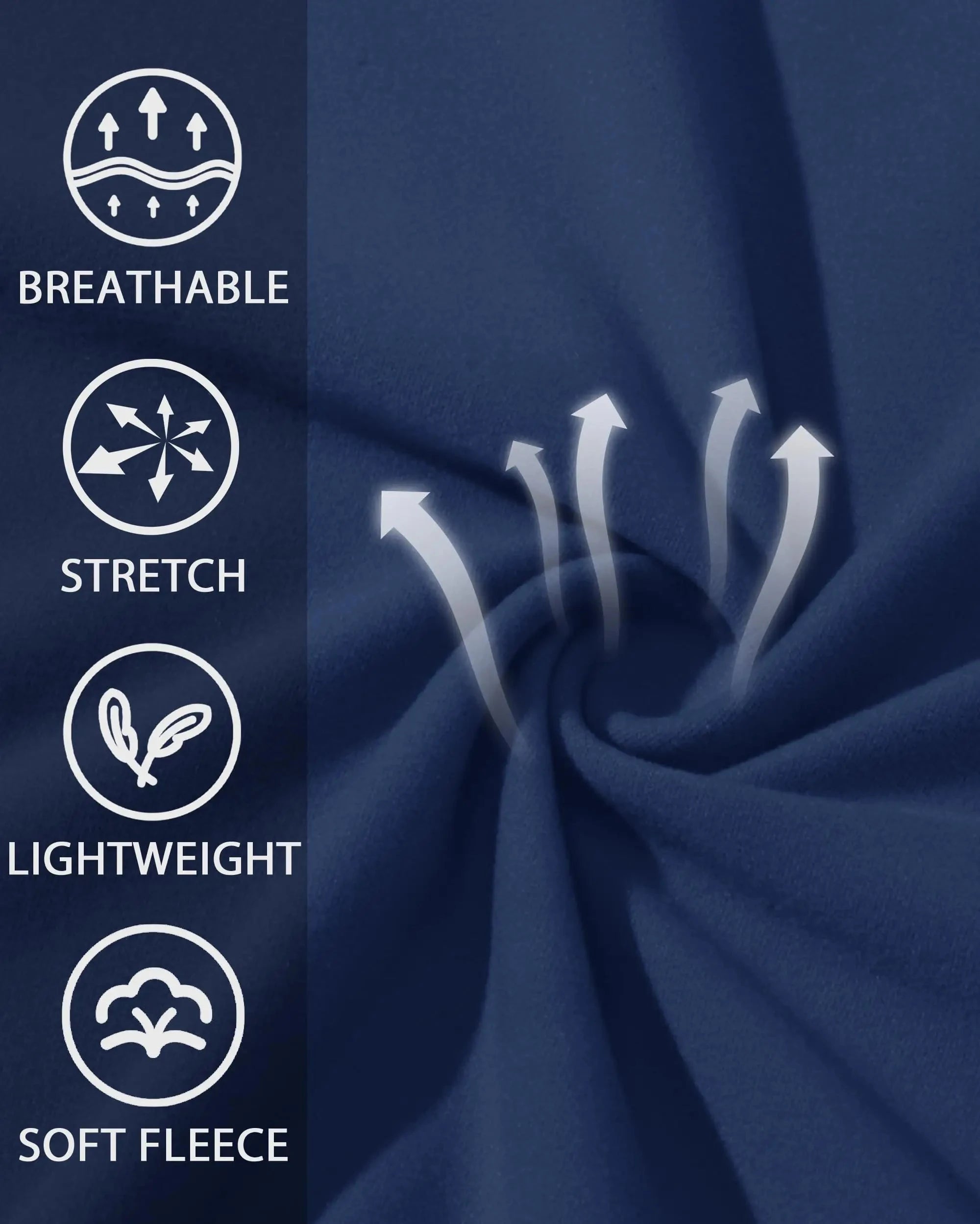 Soft, breathable, lightweight and 4-way stretch fabric. 