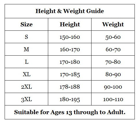 fishing hoodie height and weight size guide