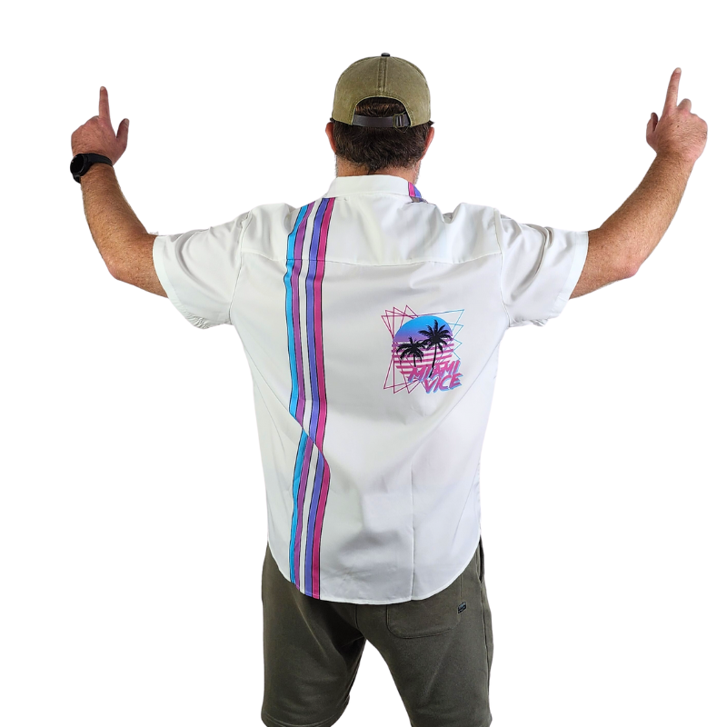 Miami Vice Hawaiian Shirt | 80's Fashion Design – Guts Fishing Apparel