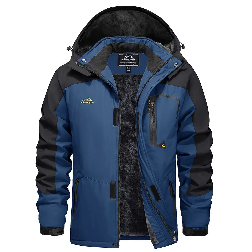 Fleece lined waterproof jacket mens online