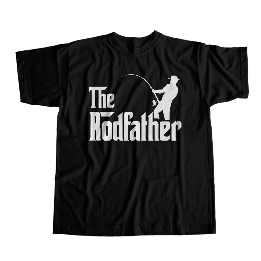 The Rodfather t-shirt made from black cotton cloth. 