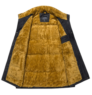 Men's vest with thick fleece lining and internal pocket.