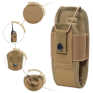 This walkie talkie holder is made from water resistant and durable nylon fabric. 