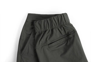 Cargo shorts for women with back pockets.
