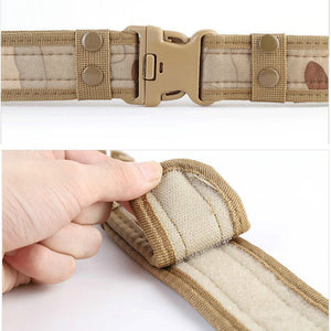 Velcro adjustable camo belt. 