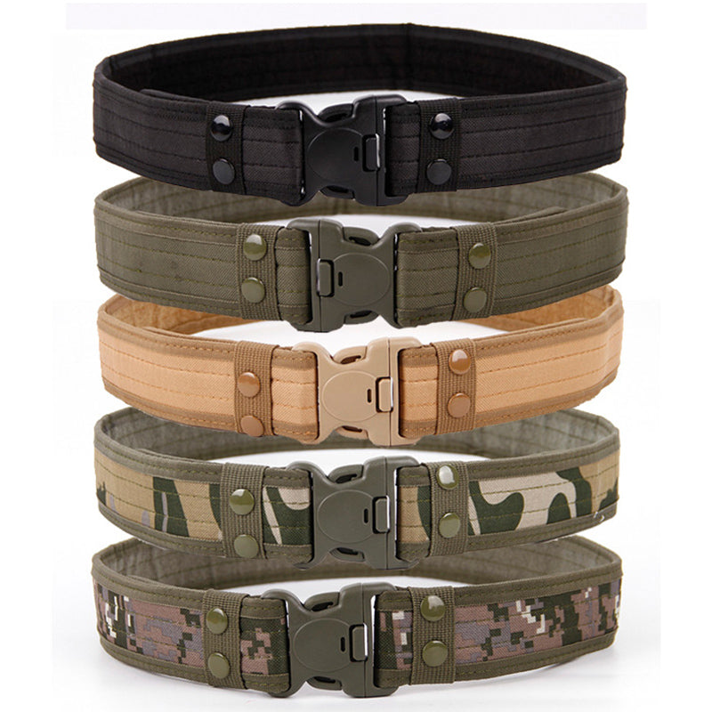 Army style quick release men's belts in a variety of Camoflaguge colours.