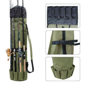 Product detail of the Fishing Rod Holder Duffel Bag. 