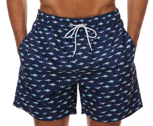 Fish Print Shorts