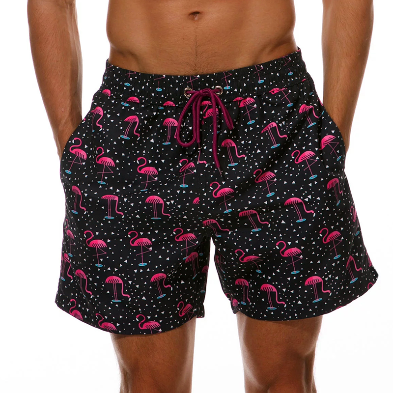 Men's shorts sales with pink flamingos