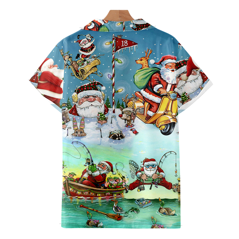 Buy Santa Fishing Hawaiian Shirt Australia