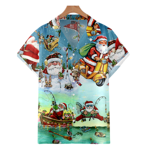 Buy Santa Fishing Hawaiian Shirt Australia