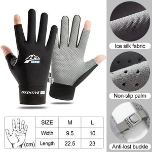 Lightweight Open Finger Fishing Gloves