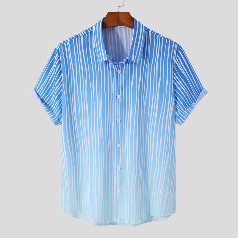 Blue Strip Beach Shirt
