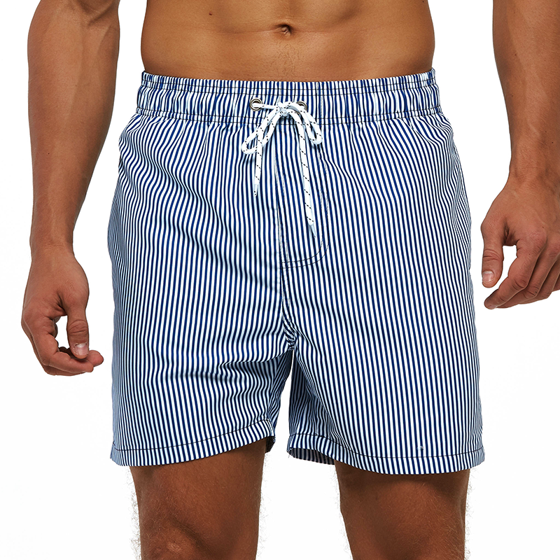 Buy Blue Stripe Beach Shorts Men's Blue Stripe Swim Shorts | Quick Dry Fabric Guts Fishing Apparel Australia