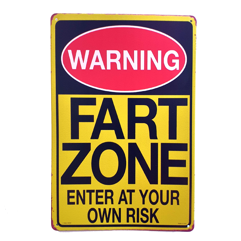 Buy Fart Zone Tin Metal Sign Fart Zone Tin Metal Sign | Man Cave Gift Guts Fishing Apparel  Australia