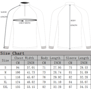 Size Chart Fish Bum Guts Fishing Apparel 