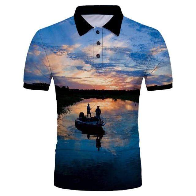 Guts Fishing Apparel  Polo Shirt 5XL Clear Lake Polo Shirt