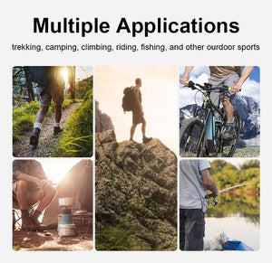 Men hiking, camping and fishing in the outdoors.