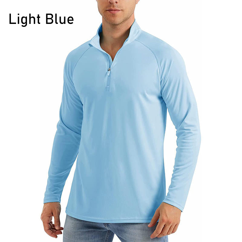  Men's UPF 50+ Sun Protection Shirts Long Sleeve Dry