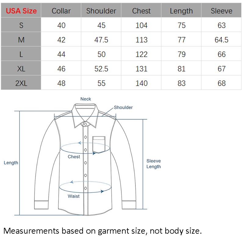 Plaid Flannel Shirt Men's Size Guide. 