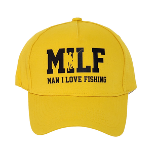 Yellow Man I Like Fishing Cap. Buy the MILF cap from Guts Fishing Apparel.