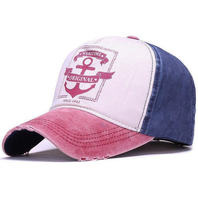 A distressed two-tone 8 panel cap designed with American Southern State baseball cap inspiration. 
