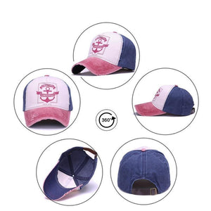 A 360 view of a mans baseball style cap.
