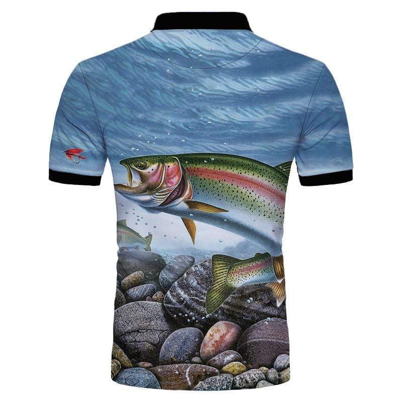 Rainbow Trout Polo Shirt  Perfect Present For Trout Fishermen – Guts  Fishing Apparel