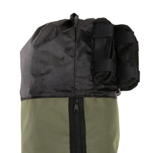 Bag for carrying fishing rods with Velcro straps.