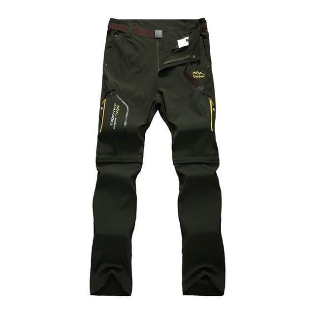 Army Green Mountain Skin quick dry zip-off pants/shorts.