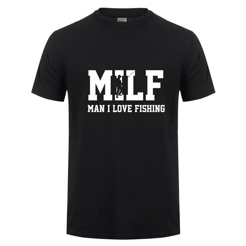 Guts Fishing Apparel - MILF T-shirt - Man I Love Fishing - colour black and white
