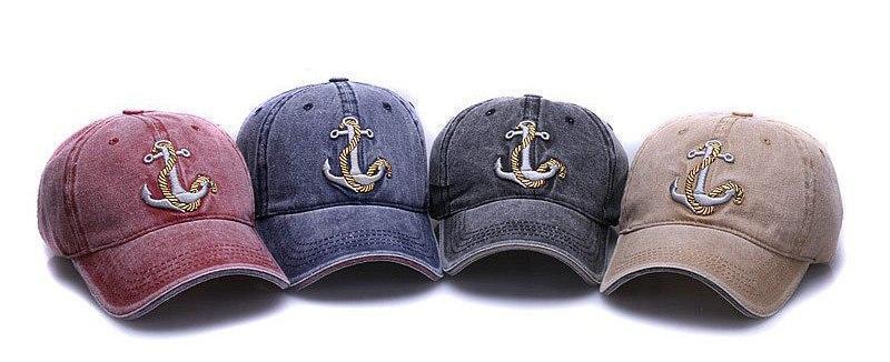 Get your anchor baseball caps in several different colours. 