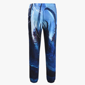 Lightweight and moisture wicking fishing pants with pockets. Blue.