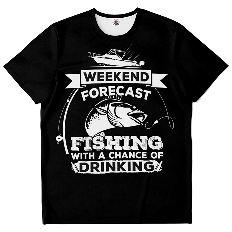 Buy Weekend Forecast Dry-Fit T-Shirt Weekend Forecast Fishing With A Chance Of Drinking T-Shirt Guts Fishing Apparel Australia
