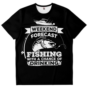 Buy Weekend Forecast Dry-Fit T-Shirt Weekend Forecast Fishing With A Chance Of Drinking T-Shirt Guts Fishing Apparel Australia